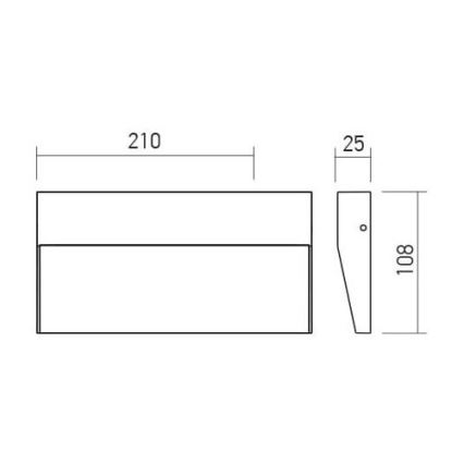 Redo 90481 - LED-ulkoseinävalaisin LANDER LED/6W/230V IP54 antrasiitti