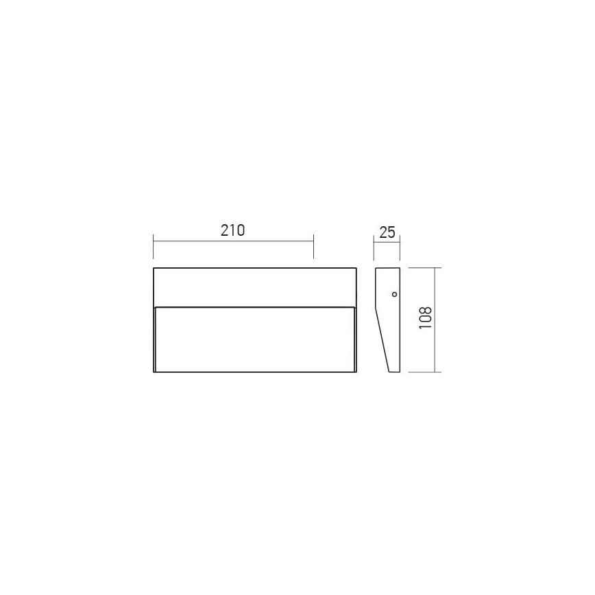 Redo 90481 - LED-ulkoseinävalaisin LANDER LED/6W/230V IP54 antrasiitti