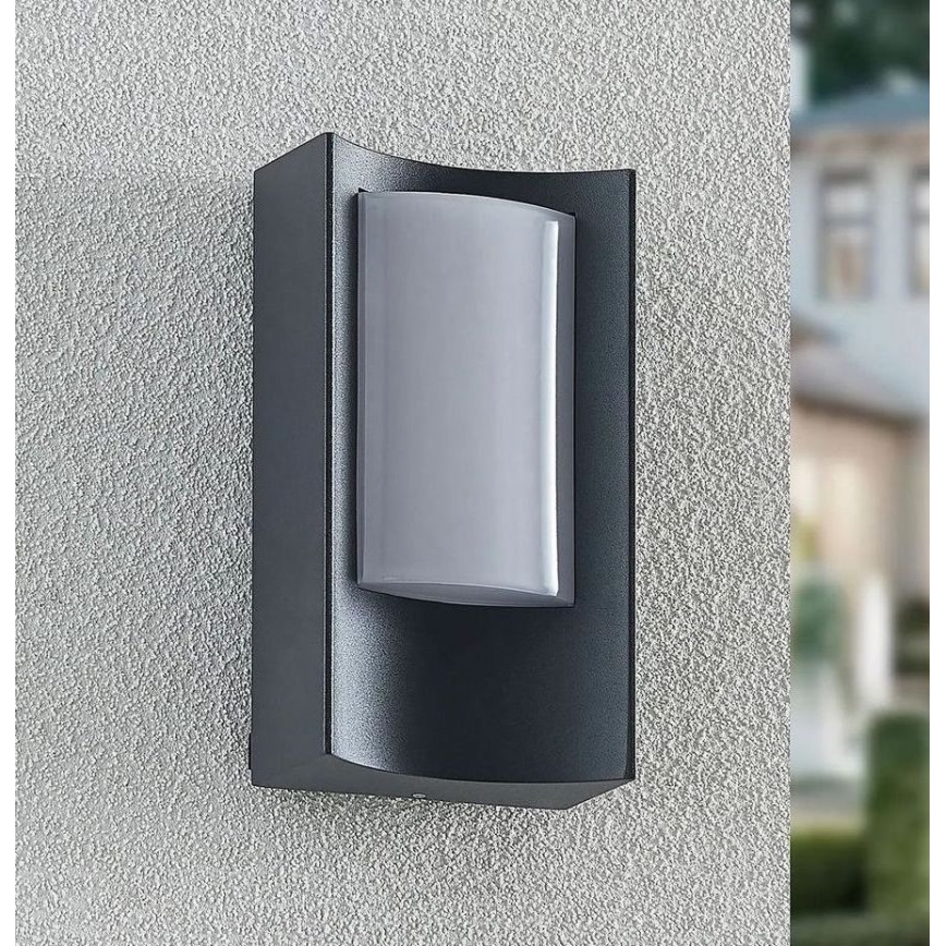 Redo 90483 - LED-ulkoseinävalaisin WARP LED/8W/230V 3000K IP44 antrasiitti
