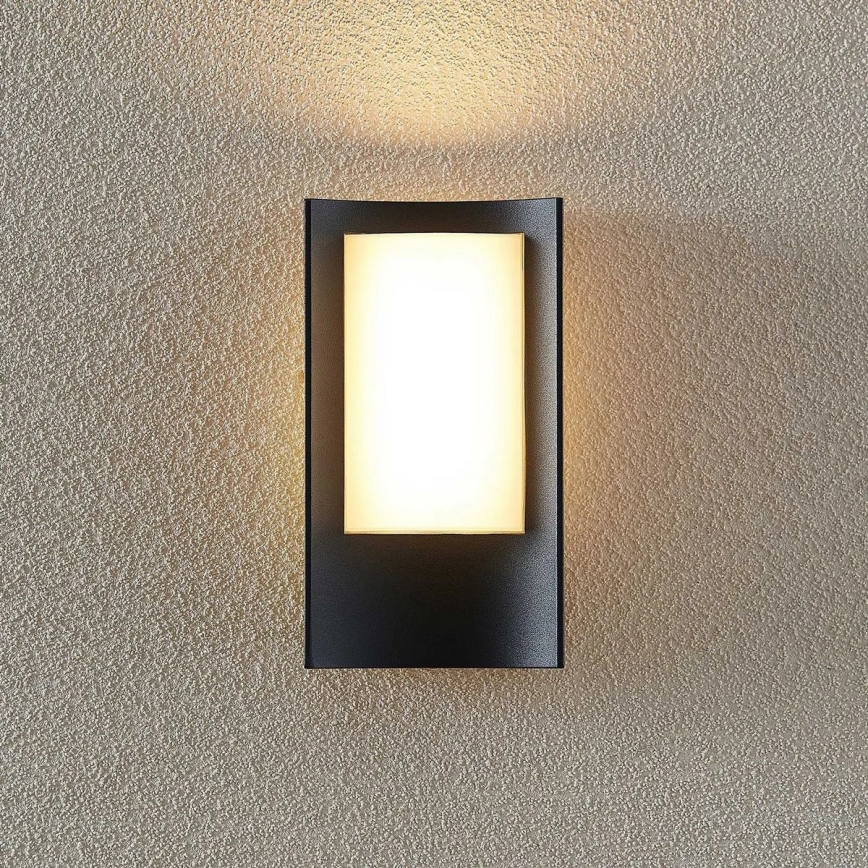 Redo 90483 - LED-ulkoseinävalaisin WARP LED/8W/230V 3000K IP44 antrasiitti