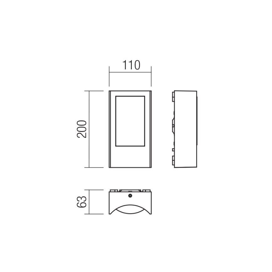 Redo 90484 - LED-ulkoseinävalaisin WARP LED/8W/230V 3000K IP44 ruskea