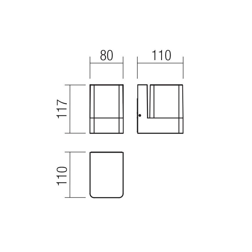 Redo 90489 - LED-ulkoseinävalaisin TOK LED/9,4W/230V IP44 antrasiitti