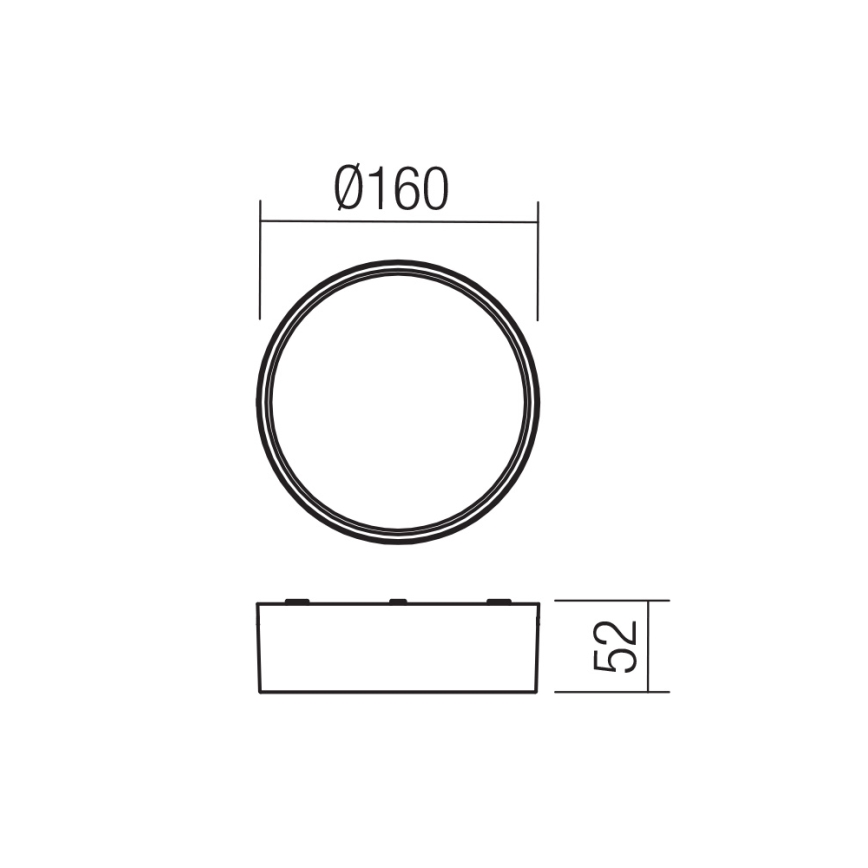 Redo 90496 - LED-ulkokattovalaisin URANIA LED/10W/230V halkaisija 16 cm 3000K IP65 ruskea
