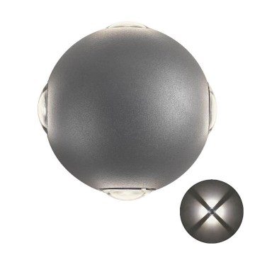 Redo 90500 - LED-ulkoseinävalaisin MILESTONE 4xLED/3W/230V IP54 antrasiitti