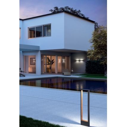 Redo 90508 - LED-ulkoseinävalaisin WALD LED/10W/230V IP65 antrasiitti