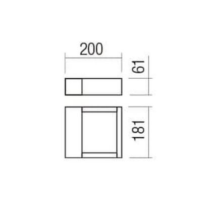 Redo 90508 - LED-ulkoseinävalaisin WALD LED/10W/230V IP65 antrasiitti