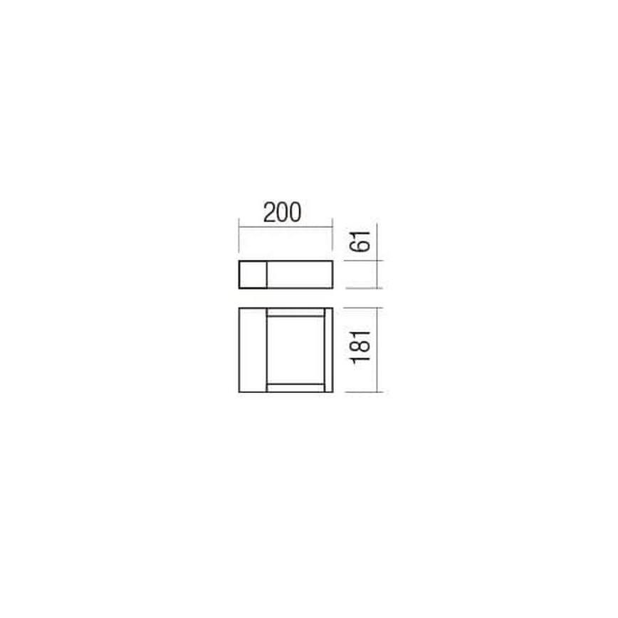 Redo 90508 - LED-ulkoseinävalaisin WALD LED/10W/230V IP65 antrasiitti