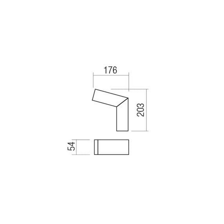 Redo 90510 - LED-ulkoseinävalaisin WOODY LED/10W/230V IP54 antrasiitti