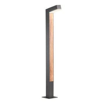 Redo 90512 - LED-ulkolamppu WOODY LED/10W/230V IP54 antrasiitti