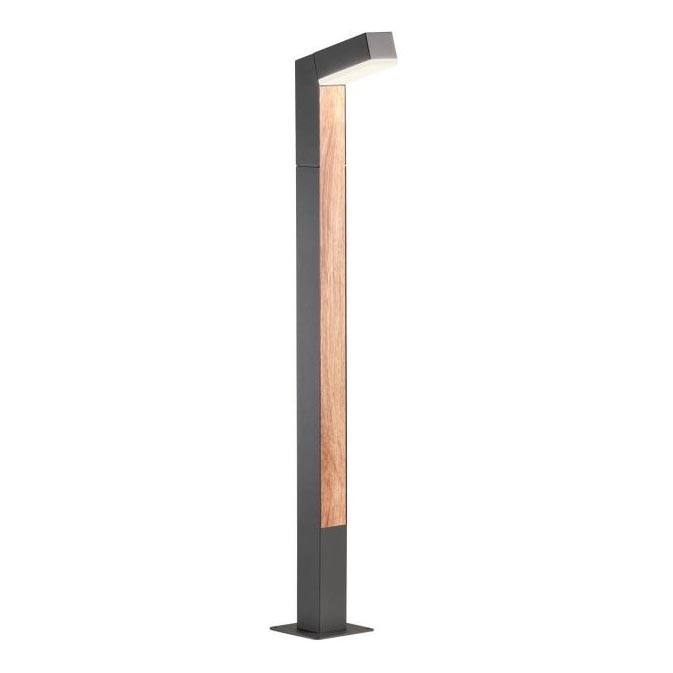 Redo 90512 - LED-ulkolamppu WOODY LED/10W/230V IP54 antrasiitti
