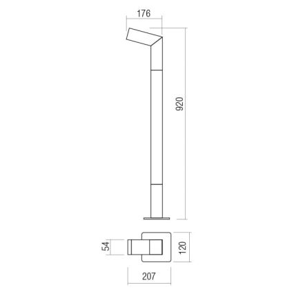 Redo 90512 - LED-ulkolamppu WOODY LED/10W/230V IP54 antrasiitti