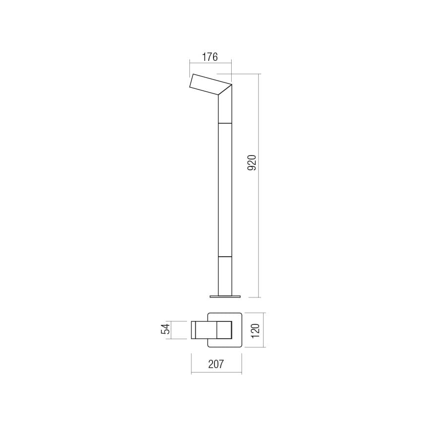 Redo 90512 - LED-ulkolamppu WOODY LED/10W/230V IP54 antrasiitti