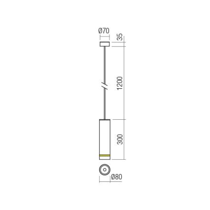 Redo 90515 - LED-ulkoriippuvalaisin KLOU LED/9W/230V IP54 ruskea