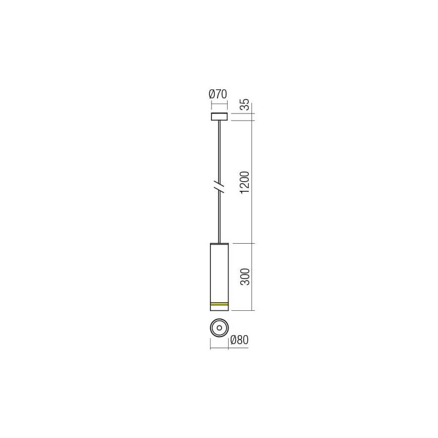 Redo 90515 - LED-ulkoriippuvalaisin KLOU LED/9W/230V IP54 ruskea