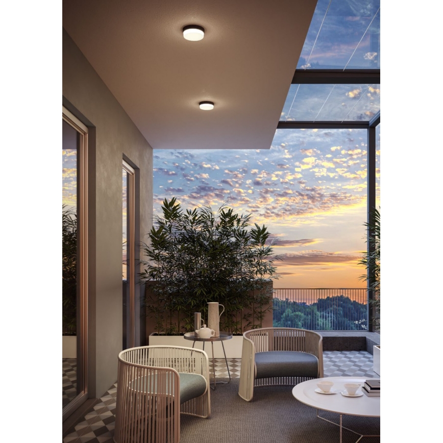 Redo 90516 - LED-ulkokattovalaisin URANIA LED/10W/230V halkaisija 16 cm IP65 antrasiitti