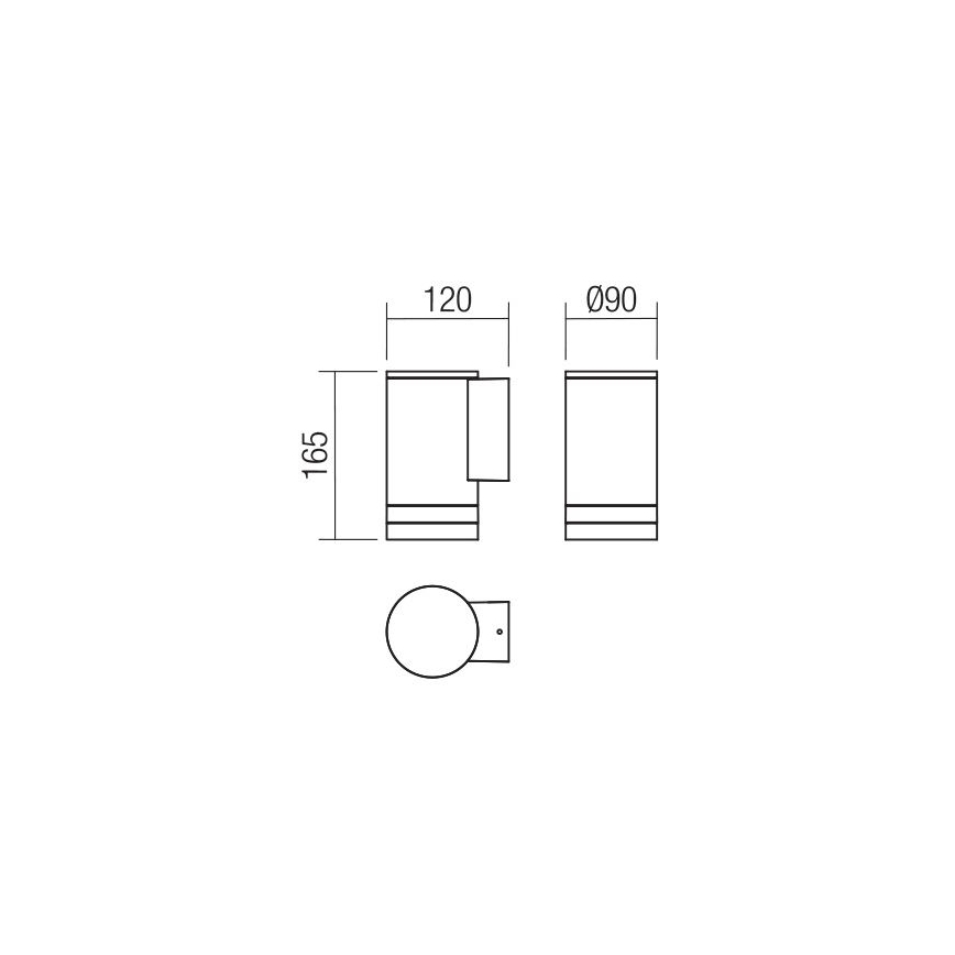 Redo 90517 - Ulkoseinävalaisin CARGO 1xGU10/28W/230V IP54 antrasiitti