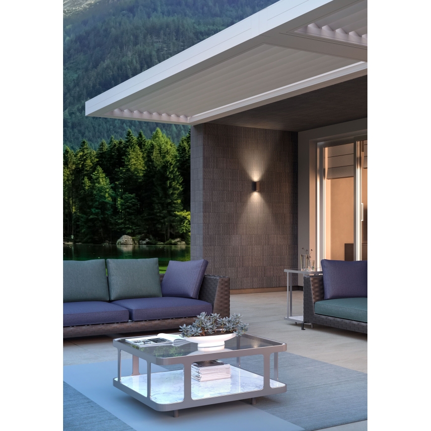 Redo 90531 - LED-ulkoseinävalaisin BRIO LED/10W/230V 3000K IP54 ruskea