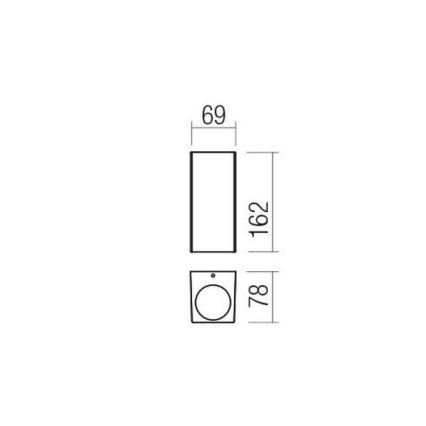 Redo 90531 - LED-ulkoseinävalaisin BRIO LED/10W/230V 3000K IP54 ruskea