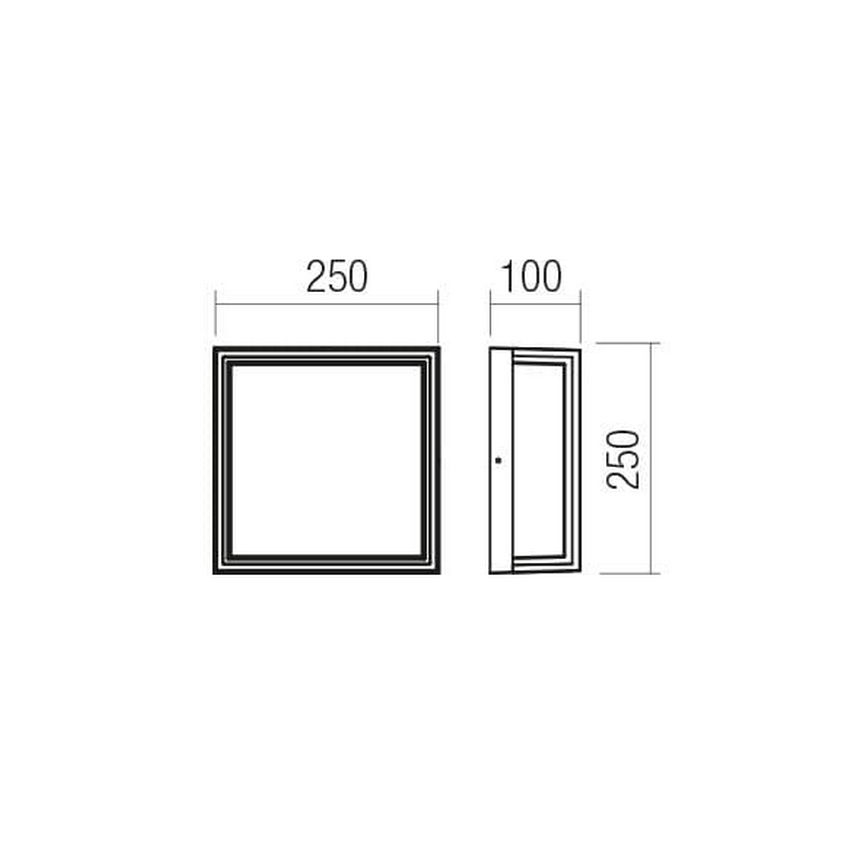 Redo 90565 - LED-ulkoseinävalaisin QUADRIS LED/20W/230V IP54 antrasiitti