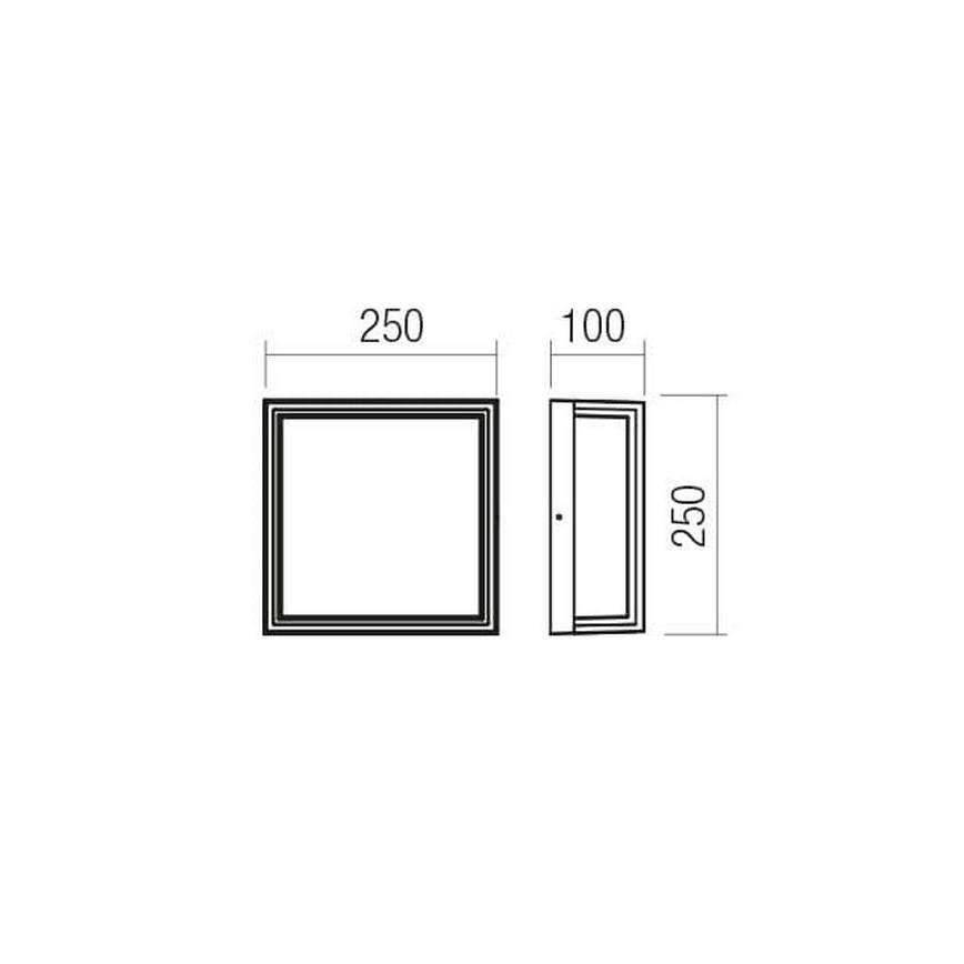 Redo 90566 - LED-ulkoseinävalaisin QUADRIS LED/20W/230V IP54 ruskea