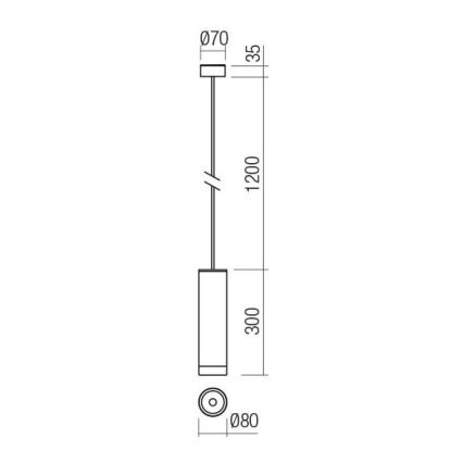 Redo 90571 - LED-ulkoriippuvalaisin KLOU LED/9W/230V IP54 antrasiitti