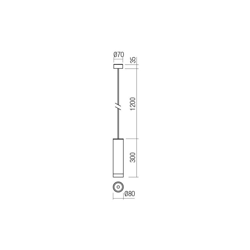 Redo 90571 - LED-ulkoriippuvalaisin KLOU LED/9W/230V IP54 antrasiitti