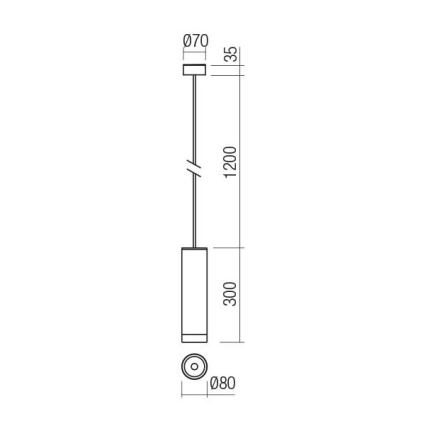 Redo 90572 - LED-ulkoriippuvalaisin KLOU LED/9W/230V IP54 ruskea