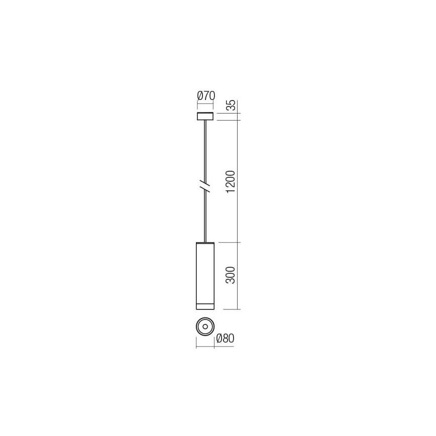 Redo 90572 - LED-ulkoriippuvalaisin KLOU LED/9W/230V IP54 ruskea