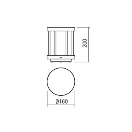 Redo 90577 - KALEN LED-ulkovalaisin/8W/230V 3000K 20 cm IP65 antrasiitti