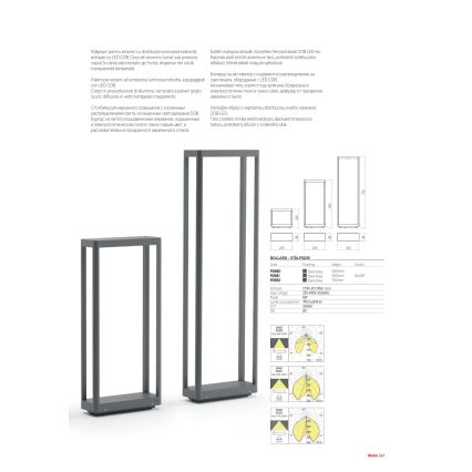Redo 90580 - LED-ulkovalaisin WAKE LED/8W/230V 3000K 20 cm IP65 antrasiitti