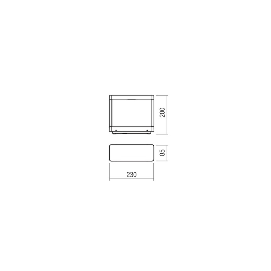 Redo 90580 - LED-ulkovalaisin WAKE LED/8W/230V 3000K 20 cm IP65 antrasiitti