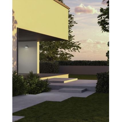 Redo 90587 - FLIP LED-ulkoseinävalaisin anturilla LED/20W/230V 3000K CRI 90 IP54 antrasiitti