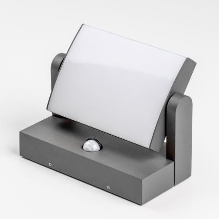 Redo 90587 - FLIP LED-ulkoseinävalaisin anturilla LED/20W/230V 3000K CRI 90 IP54 antrasiitti