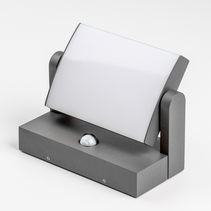 Redo 90587 - FLIP LED-ulkoseinävalaisin anturilla LED/20W/230V 3000K CRI 90 IP54 antrasiitti