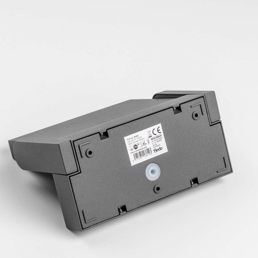 Redo 90587 - FLIP LED-ulkoseinävalaisin anturilla LED/20W/230V 3000K CRI 90 IP54 antrasiitti