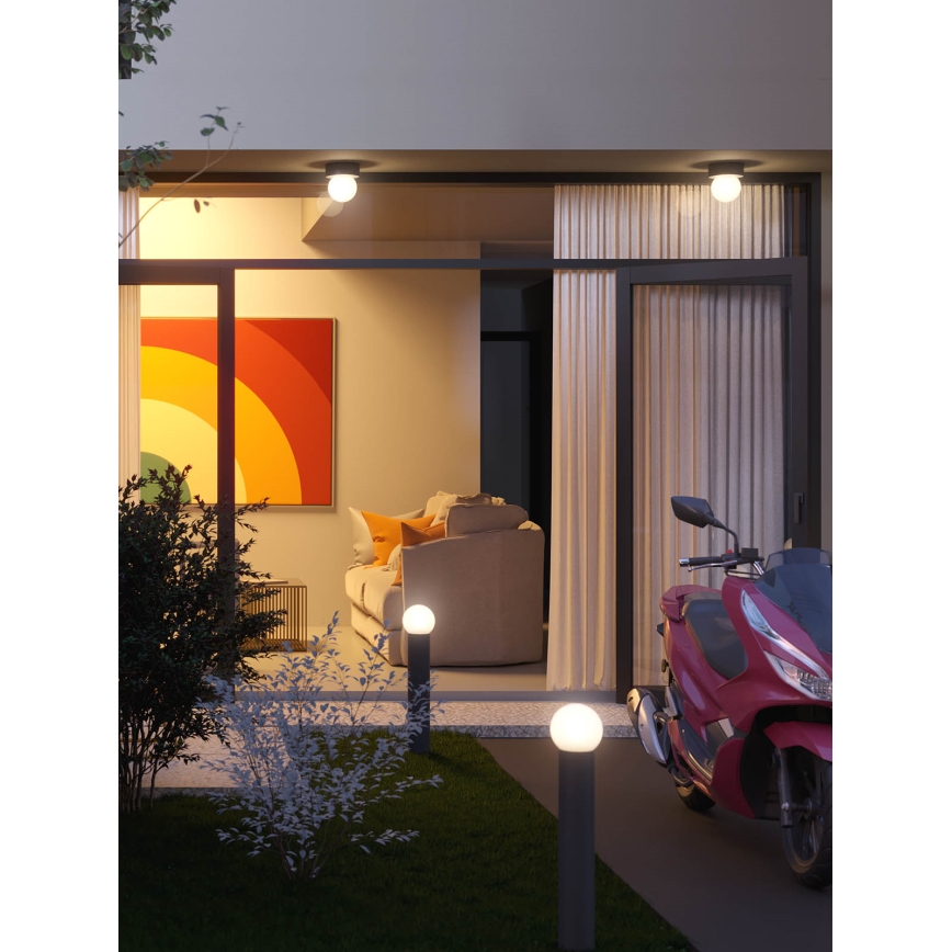 Redo 90642 - Ulkovalaisin BULK 1xE27/28W/230V 50 cm IP44 antrasiitti