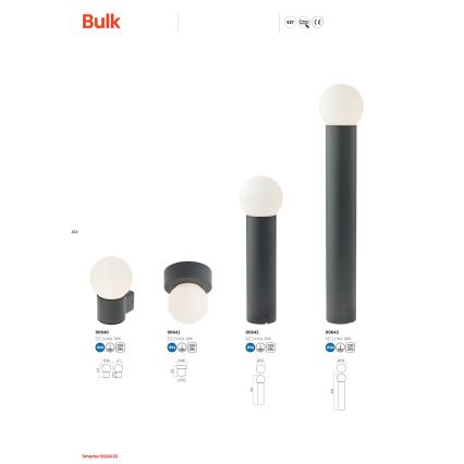 Redo 90642 - Ulkovalaisin BULK 1xE27/28W/230V 50 cm IP44 antrasiitti