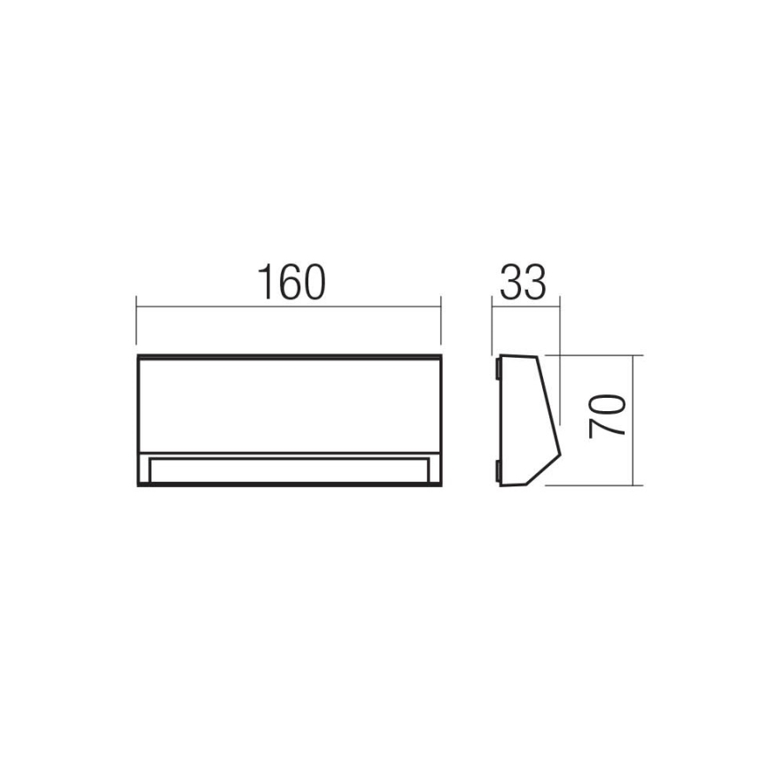 Redo 90679 - Ulko-opastusvalaisin ANDER LED/3W/230V 3000K IP65 antrasiitti