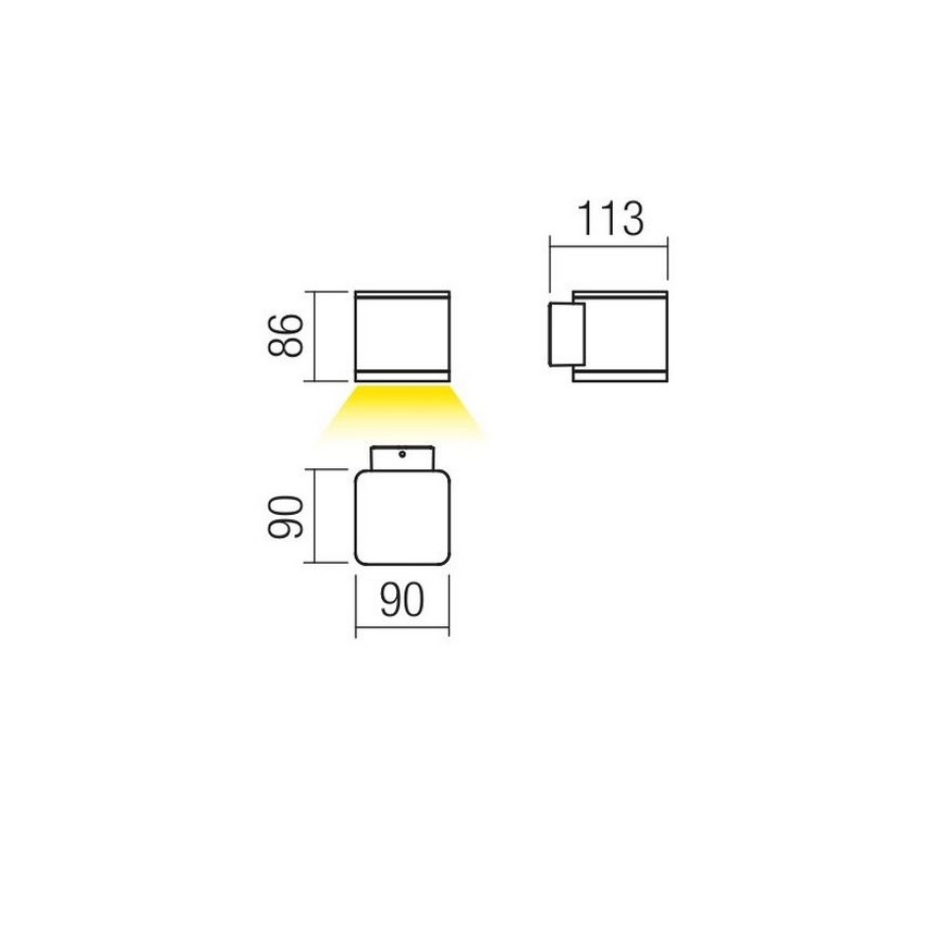 Redo 9069 - LED-ulkoseinävalaisin BETA LED/6W/230V IP54
