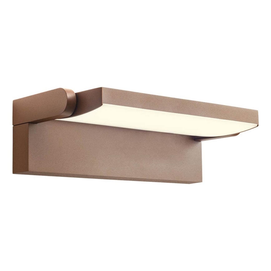 Redo 90716 - FLIP LED ulkoseinävalaisin, 40 W, 230 V, 3000/4000/5000 K, CRI 90, IP54, ruskea