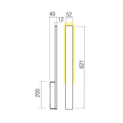 Redo 90870 - REFLEXA LED ulkoseinävalaisin LED/6W/230V 3000K CRI 90 IP54 antrasiitti