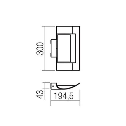 Redo 9112 - LED-ulkoseinävalaisin VELA LED/24W/230V IP54