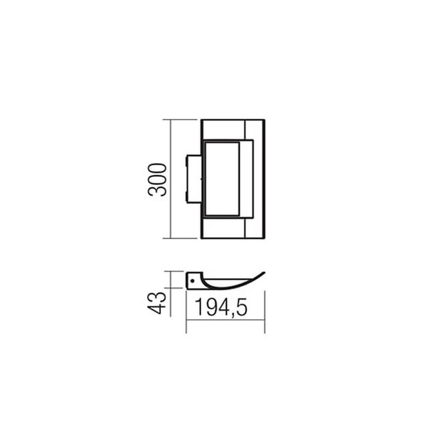 Redo 9112 - LED-ulkoseinävalaisin VELA LED/24W/230V IP54