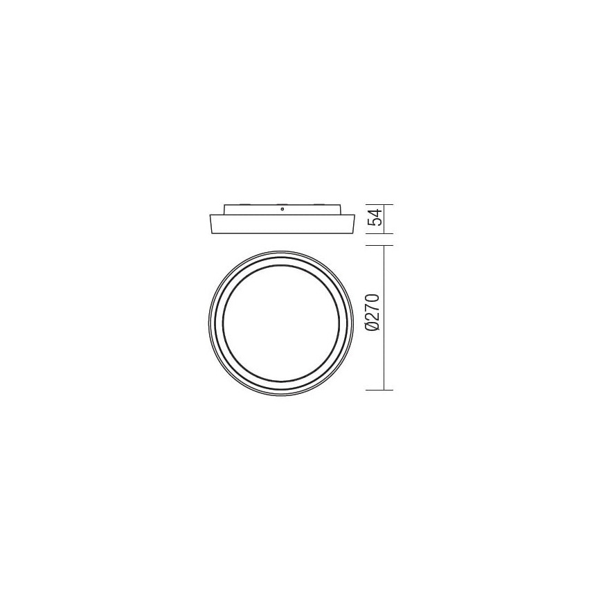 Redo 9180 - LED-ulkokattovalaisin BEZEL LED/25W/230V halkaisija 27 cm IP54 valkoinen