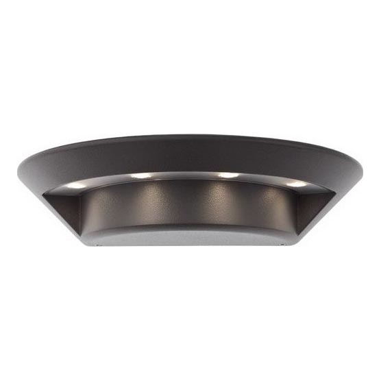 Redo 9407 - LED-ulkoseinävalaisin PLATE 4xLED/3W/230V 4100K IP54 antrasiitti
