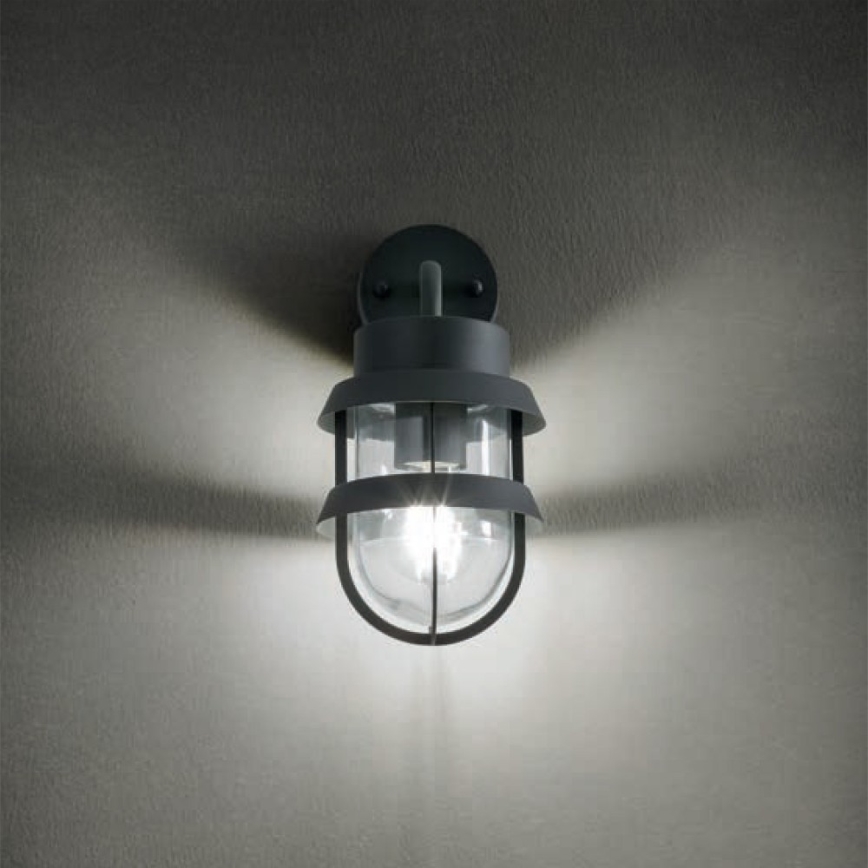 Redo 9498 - Ulkoseinävalaisin CLAUT 1xE27/42W/230V IP44 antrasiitti