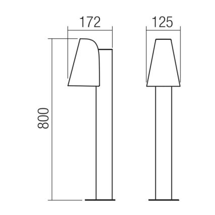 Redo 9532 - Ulkovalaisin ALVAR 1xGU10/35W/230V IP44