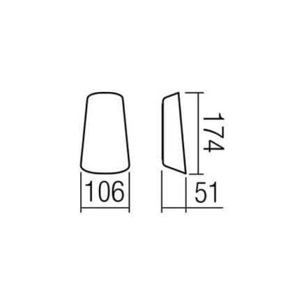 Redo 9536 - LED-ulkoseinävalaisin TWILL 1xLED/11W/230V IP65