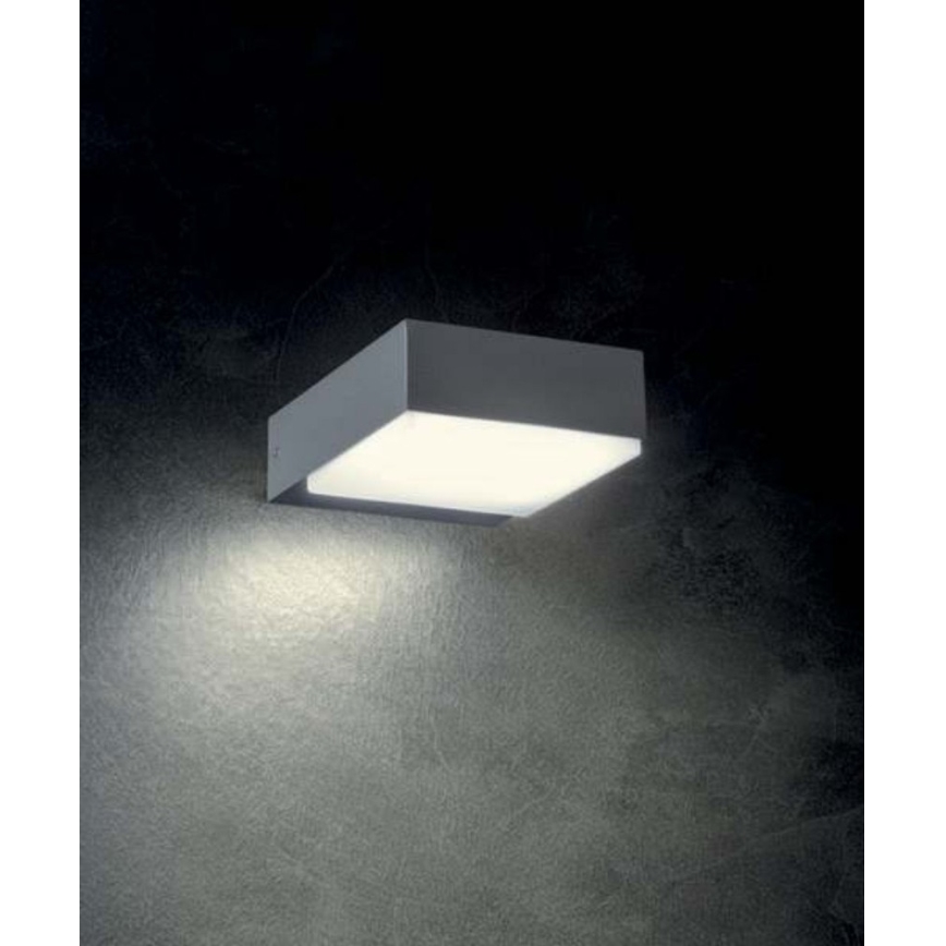 Redo 9560 - LED-ulkoseinävalaisin CUBE LED/7W/230V 3000K IP54 antrasiitti