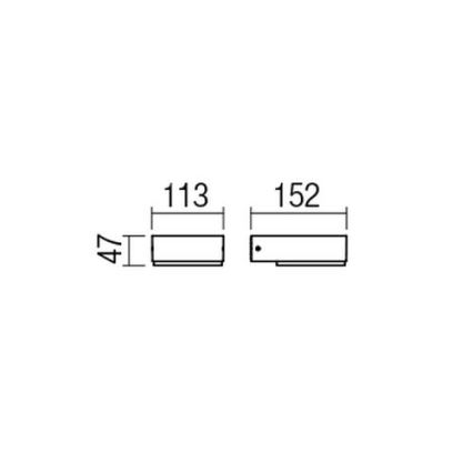 Redo 9560 - LED-ulkoseinävalaisin CUBE LED/7W/230V 3000K IP54 antrasiitti